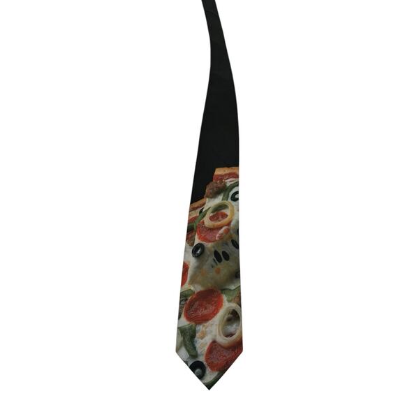 Ralph Marlin Pizza 1998 Food Vintage Novelty Necktie 100% Polyester - Picture 3 of 7